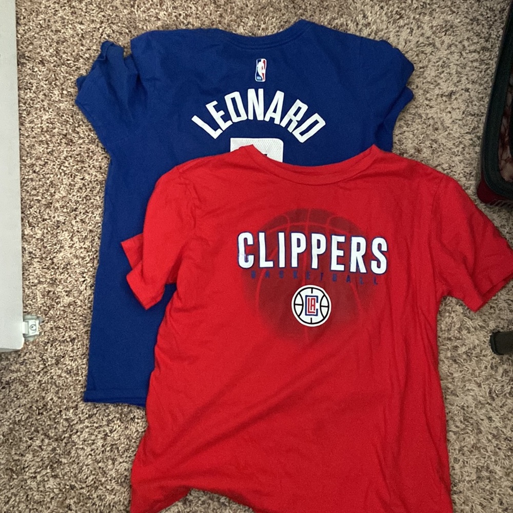 2 youth Clippers shirts Sz 14/16